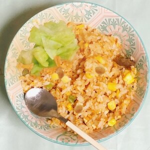 レタス＊納豆の炒飯！